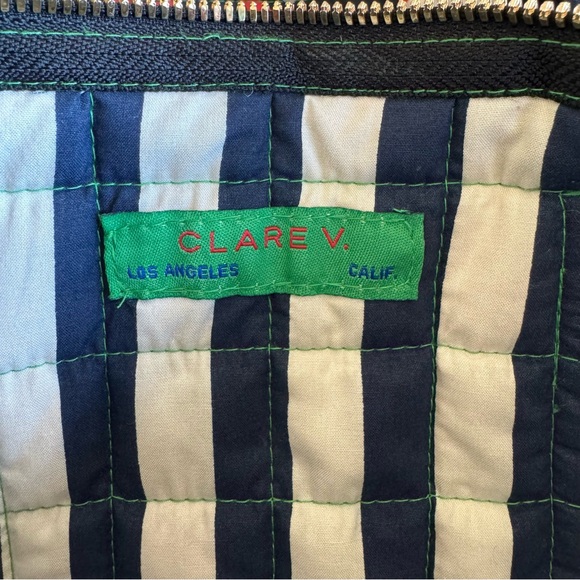 NWT Clare V. Checkerboard Navy Red Laptop Case - Picture 7 of 9